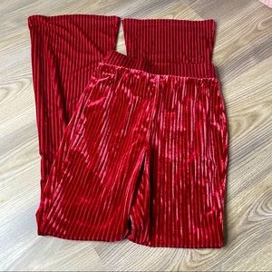 Velvet Flare Leg Pants